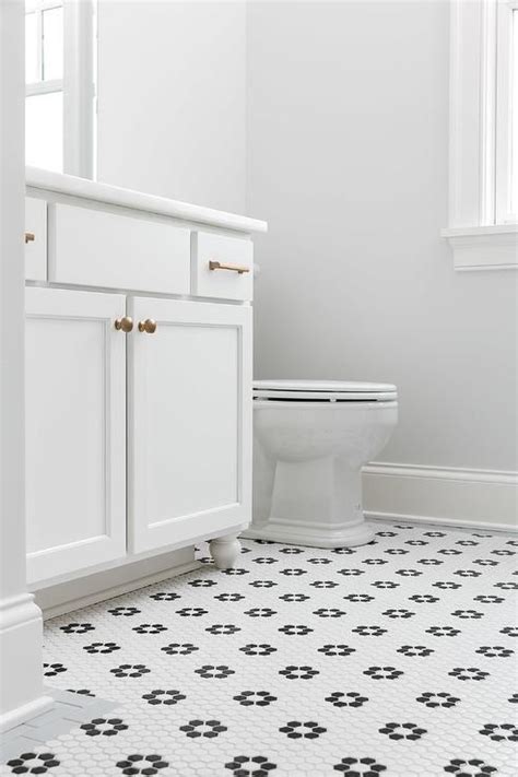 There are dozens of shapes and patterns that will look wonderful on a white background. Bring vintage charm to your bathroom with black and white ...