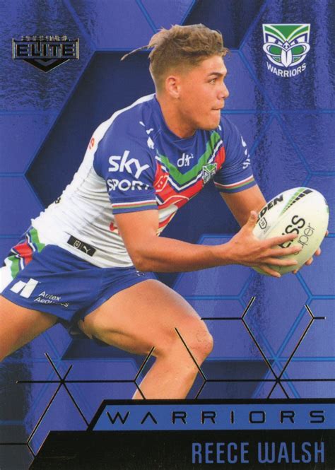 2022 Nrl Elite Sapphire Mojo Ms135 Reece Walsh Warriors Gold Coast