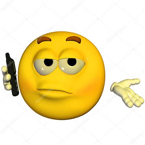 Emoticon Talking On The Phone — Stock Photo © Chastity 9065995