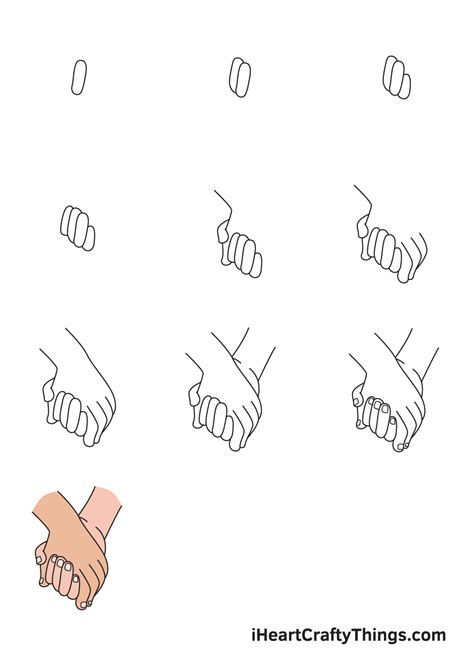Holding Hands Drawing How To Draw Holding Hands Step By Step 2023