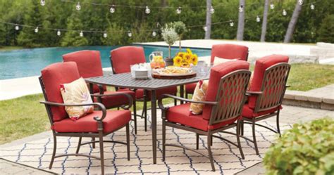 Hampton Bay 7 Piece Metal Outdoor Dining Set W Cushions 399 Delivered