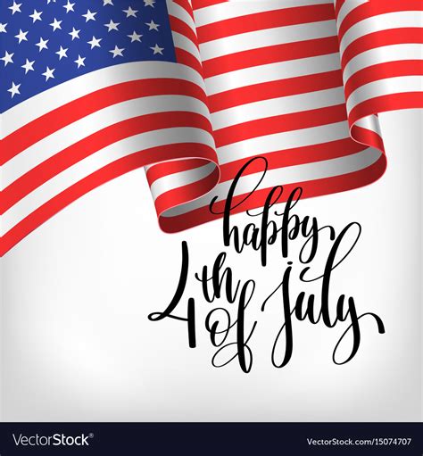 Happy 4th July Usa Independence Day Banner Vector Image