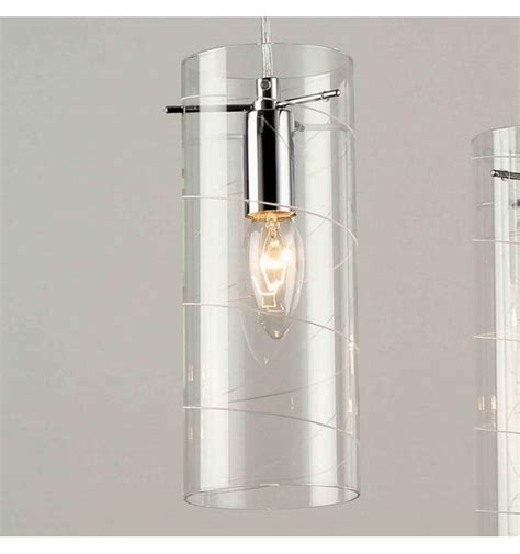 Pendant light - design tube glass multiple triple (E14) Edell