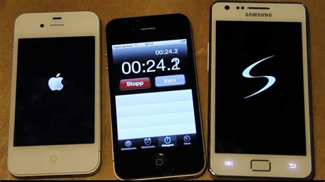 Samsung Galaxy S2 Vs Apple Iphone 4s Boot Speed Test Hd Youtube