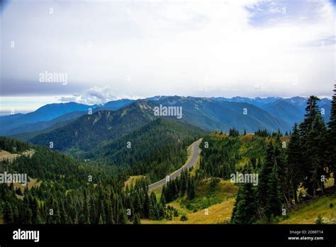 A View From Hurricane Ridge In The Olympic National Park Stock Photo