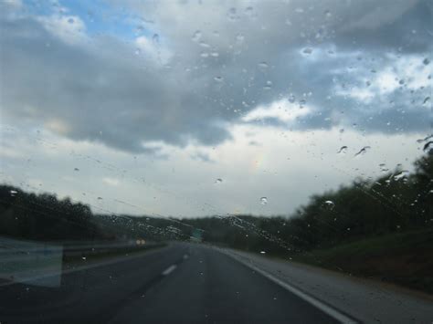 Free Raining On The Highway Stock Photo