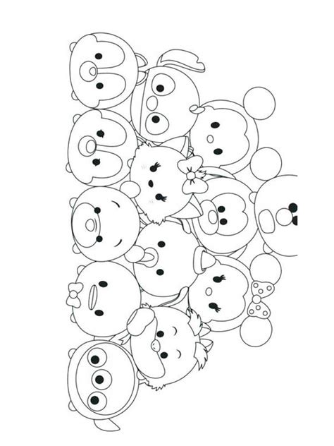 Printable coloring pages of mickey mouse, minnie mouse, goofy, pluto, winnie the pooh, piglet, tigger, eeyore, dumbo, anna, alice, mike, sulley, chip and dale. Tsum Tsum Coloring Pages Printable Coloring Pages