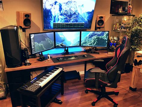 My Tri Qhd4k Gamingmusic Setup Best Computer Chairs Home Studio