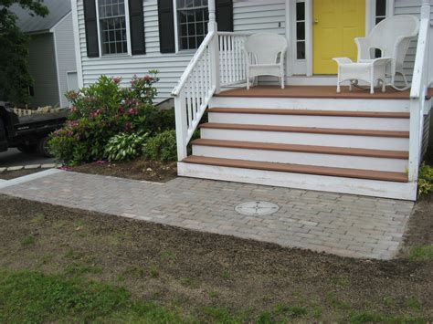 Walkway Retaining Wall Granite Steps And Brick Headwall Kingston