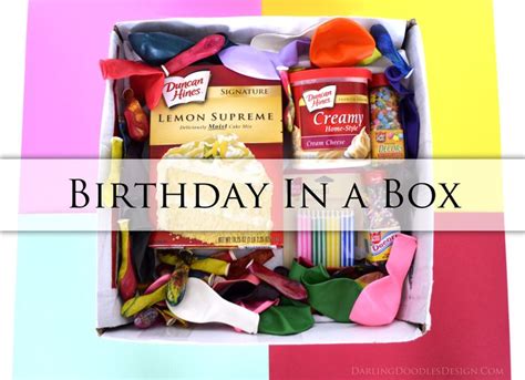 Sending A Birthday In A Box Darling Doodles Birthday Box Birthday