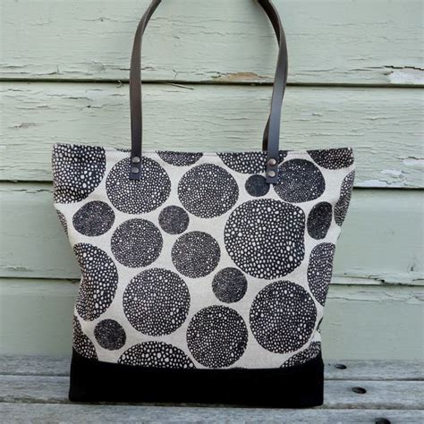 Tote Bag Linen Screen Printed With Leather Handles £4700