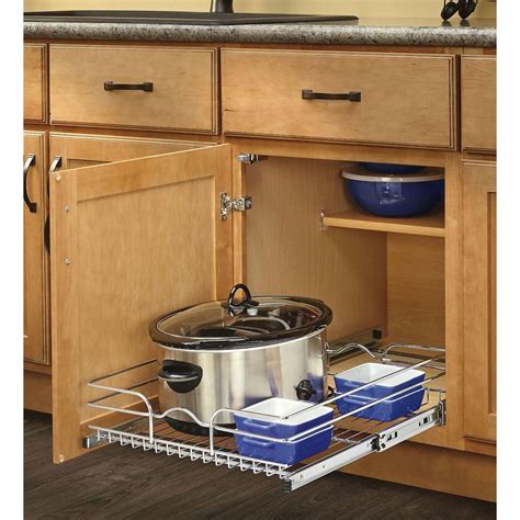 Dinner plate pull out organizer. Rev-A-Shelf 7 in. H x 14.375 in. W x 20 in. D Base Cabinet ...