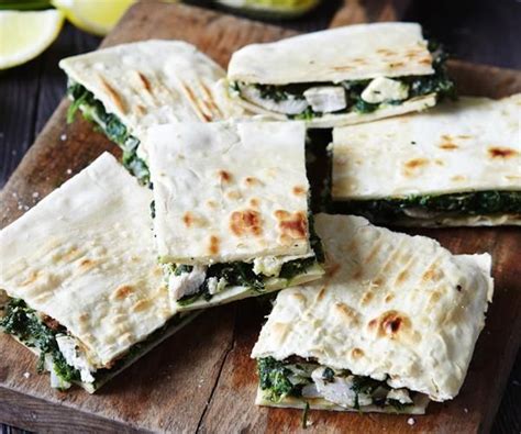 Chicken Spinach And Cheese Gözleme Recipe Recipes Spinach And