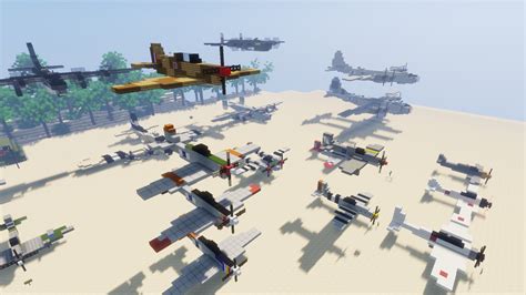 Warbirds Pack Famous World War Ii Aircraft Update Minecraft Map