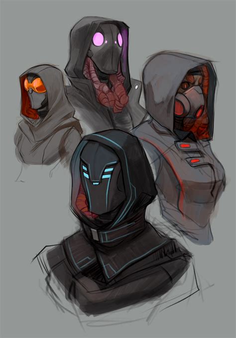 Mask Concept Art Drawing