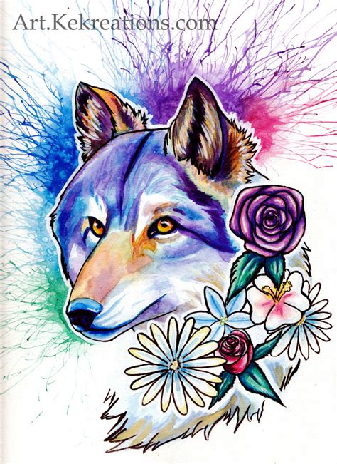 Flower Wolf By Kekreations On Deviantart
