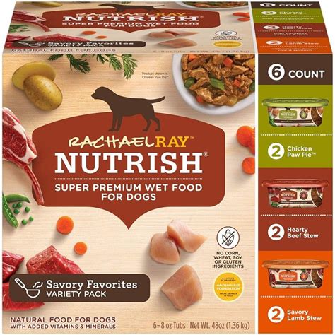 Made with real chicken meatballs plus wholesome veggies. Rachael Ray Nutrish Premium Natural Wet Dog Food in 2020 ...