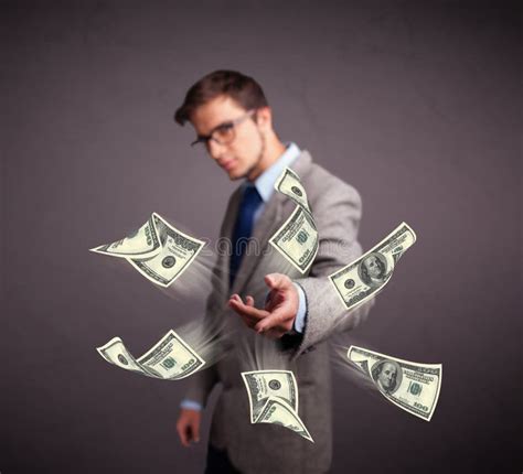 Young Man Throwing Money Stock Image Image Of Bill Background 29238187