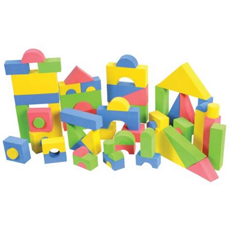 Colorful Soft Foam Building Blocks 68 Piece Set