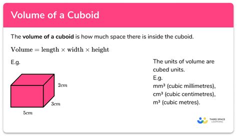 Volume Of A Cuboid Gcse Maths Steps Examples And Worksheet