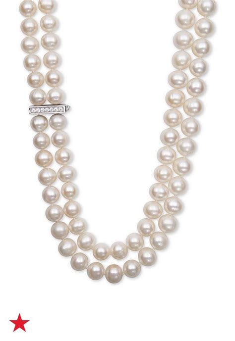Belle De Mer White Cultured Freshwater Pearl Mm And Cubic