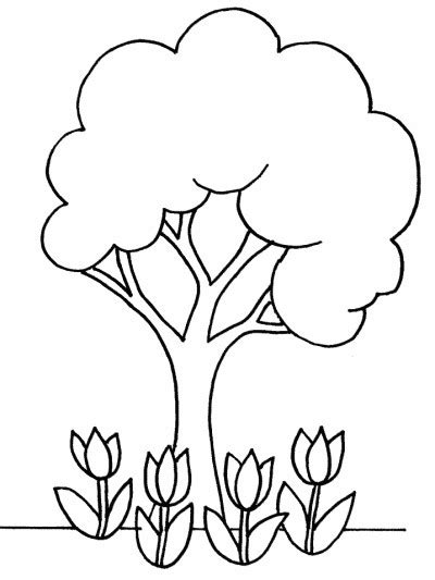 Trees Coloring Pages