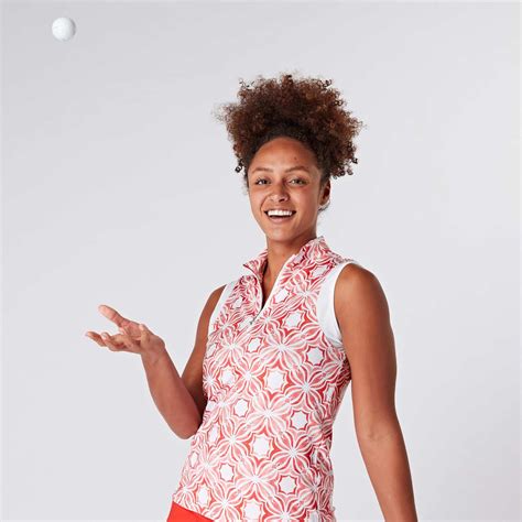 Swing Out Sister Serena Ladies Sleeveless Golf Polo Shirt Code Red