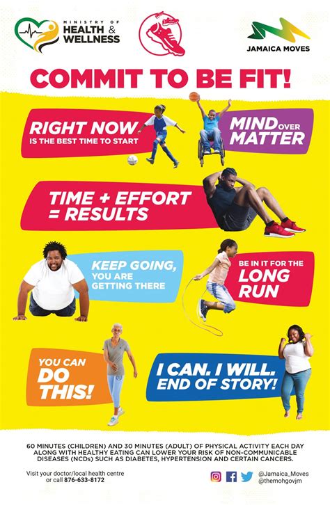physical activity flyers and posters ministry of health and wellness jamaica