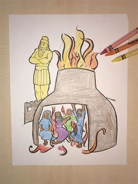 These were young hebrew men living as exiles in babylon after judah was conquered by king nebuchadnezzar. The Fiery Furnace Coloring Page | Fiery furnace, Sunday ...