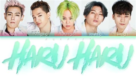 Bigbang Haru Haru Color Coded Lyrics Engromhan Chords Chordify