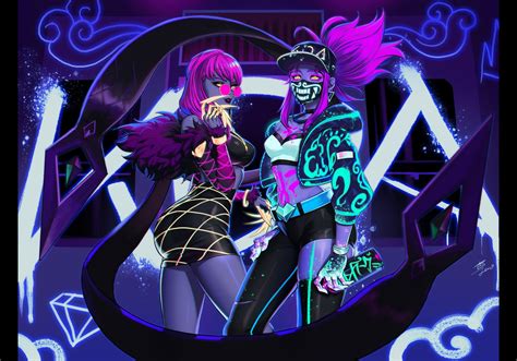 K Da Evelynn Akali Wallpapers Fan Arts League Of Legends Lol