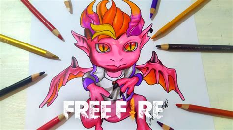 Como Dibujar La Nueva Mascota Draki Dibujos De Free Fire Youtube