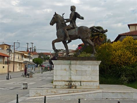Equestrian Statue Of Alexander In Pella Greece Alexander The Great