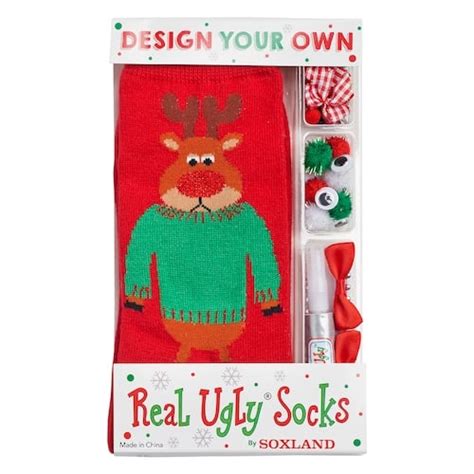 Design Your Own Real Ugly Christmas Socks Kit Sock Ts Popsugar