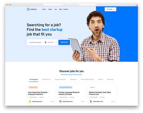 Joblab Best Job Search Website Template 2024 Colorlib