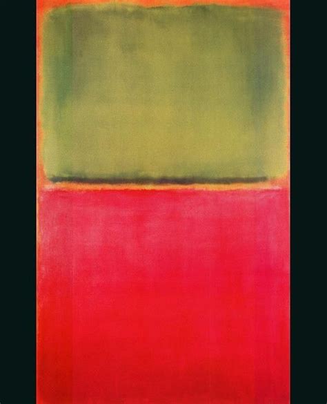 Mark Rothko Untitled Green Red On Orange Painting