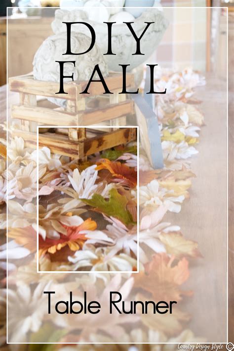 Diy Fall Table Runner Country Design Style