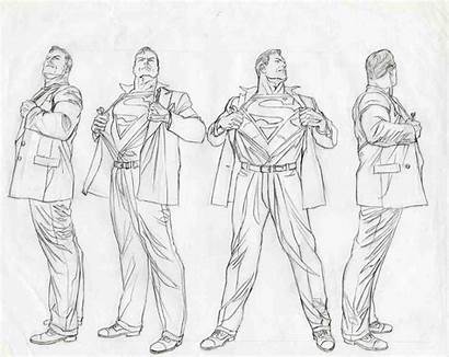 Turn Superman Ross Alex Comic Character Sheet