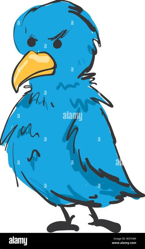 Blue Bird Illustration Angry Hi Res Stock Photography And Images Alamy