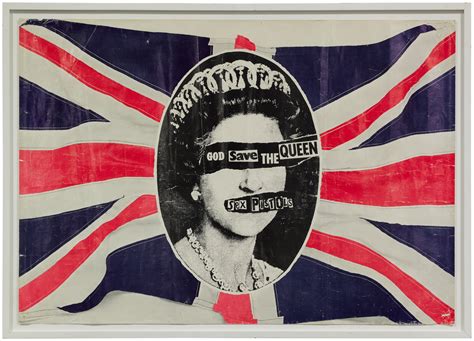 Jamie Reid God Save The Queen Promotional Poster Owned By Sid Vicious The Sex Pistols The