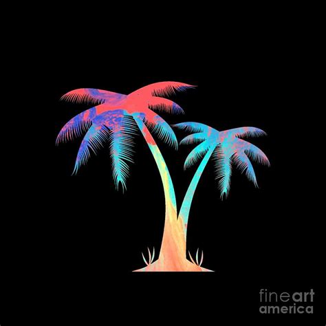 Tropical Palm Trees Digital Art By Rachel Hannah Fine Art America