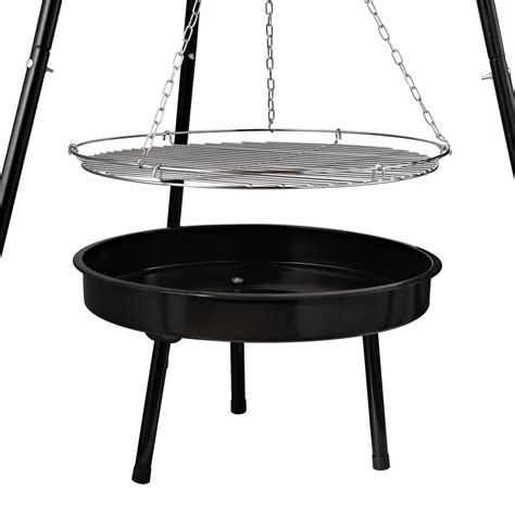 Outsunny Adjustable Tripod Charcoal Barbecue BBQ Cooking Grill Round Portable 5055974803060 | eBay