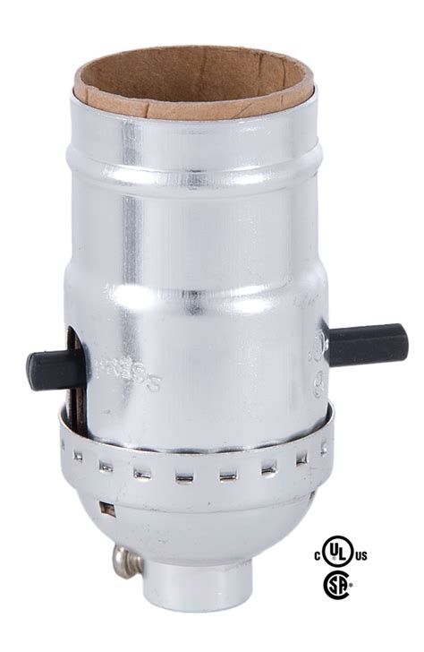 Push Thru Medium Base Socket With Nickel Finish 48341n Bandp Lamp Supply