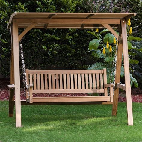 Veranda Swinging Bench With Canopy Westminster Teak Modern Design