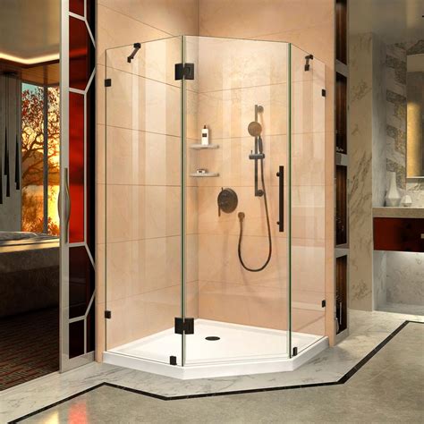 Dreamline Prism Lux 34 516 In X 34 516 In X 72 In Frameless Hinged Neo Angle Shower