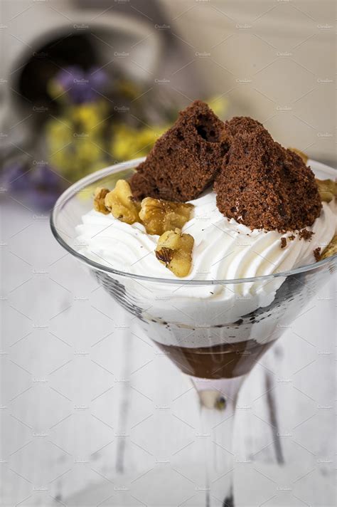 How about whether or not you can swap one cream for another? Dessert with whipped cream ~ Food & Drink Photos ~ Creative Market