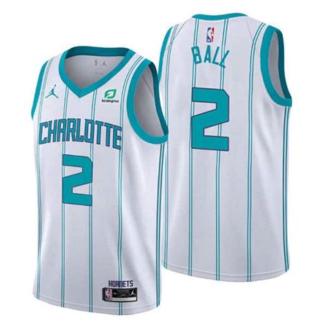 Charlotte Hornets Lamelo Ball 2 Blue Jersey City 75th Anniversary 2021