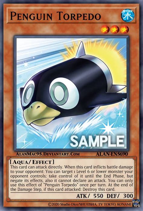 Penguin Torpedo By Alanmac95 On Deviantart Baraja De Cartas Yu Gi Oh