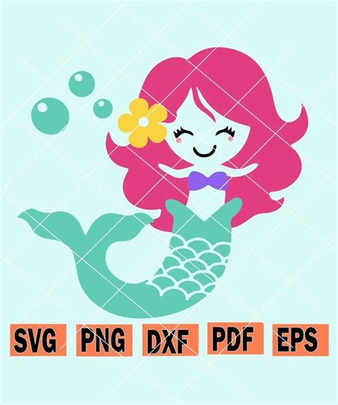 Mermaid SVG, Mermaid Birthday Svg, Mermaid shirt svg, Little girl svg
