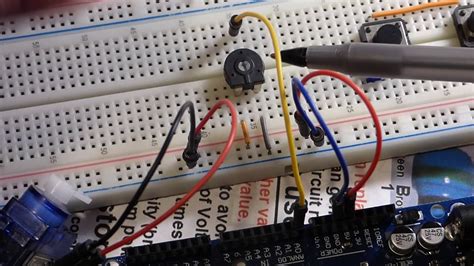 Arduino Trimpot Potentiometer Controlled Servo Using Knob Sketch